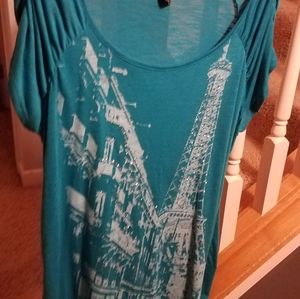 Style & co  blue short sleeve shirt